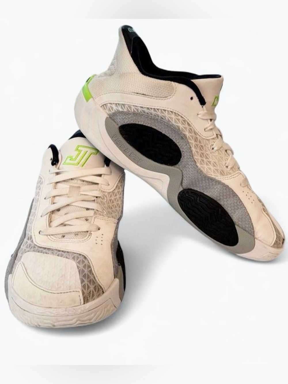 Air Jordan Tatum 2 GS White Neon Basketball Shoes Big Kids 6Y FJ6459-100